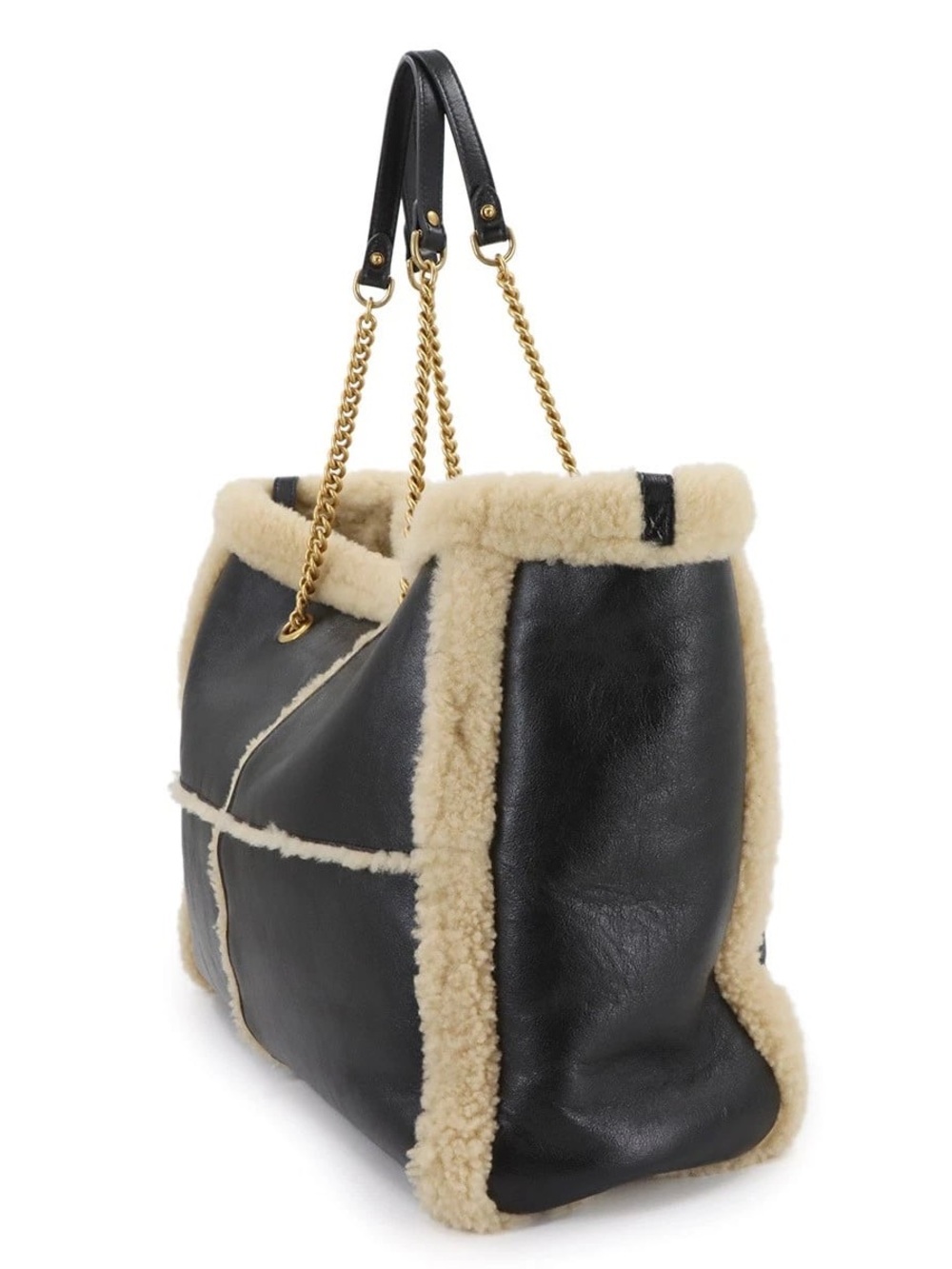 Authentic GUCCI NEW Cruise 2023 Cosmogonie black leather fur tote - Picture 9 of 12